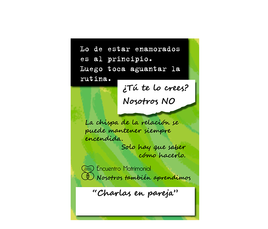 Cartel Charlas en pareja